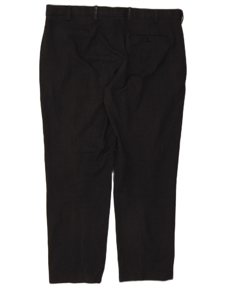 Marks & Spencer Herre Regular Fit Chinobukser W38 L29 Sort polyester