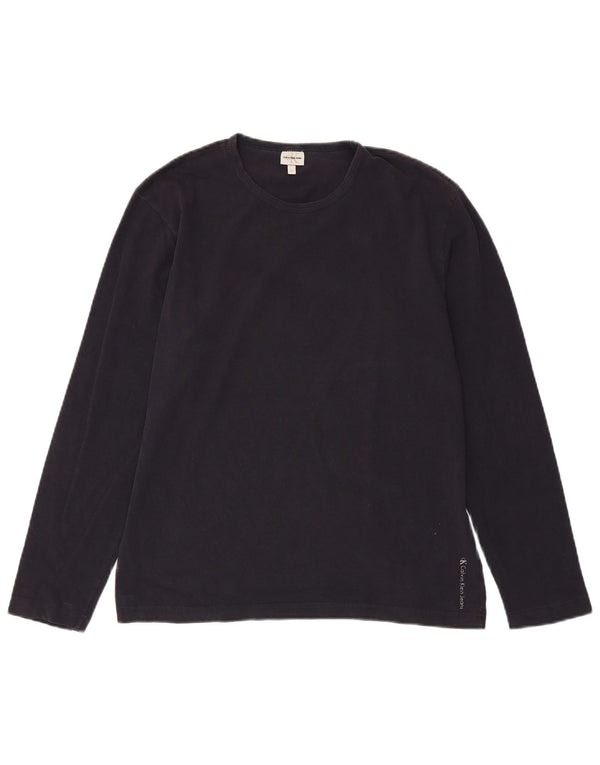 Calvin Klein Jeans Herre Top Langærmet Medium Navy Blue