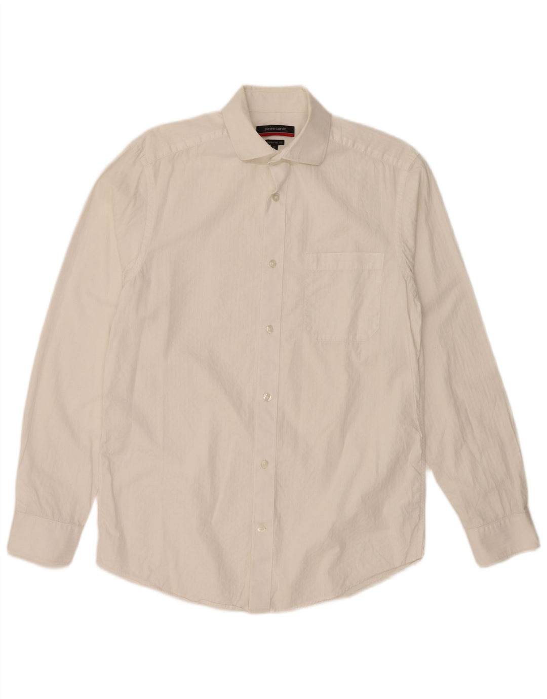 PIERRE CARDIN Mens Tailored Fit Shirt Size 15 Medium White Cotton