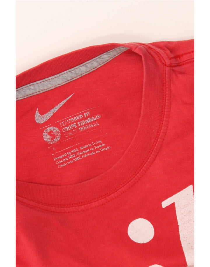 Nike Herre Standard Fit Grafisk T-Shirt Top Lille Rød
