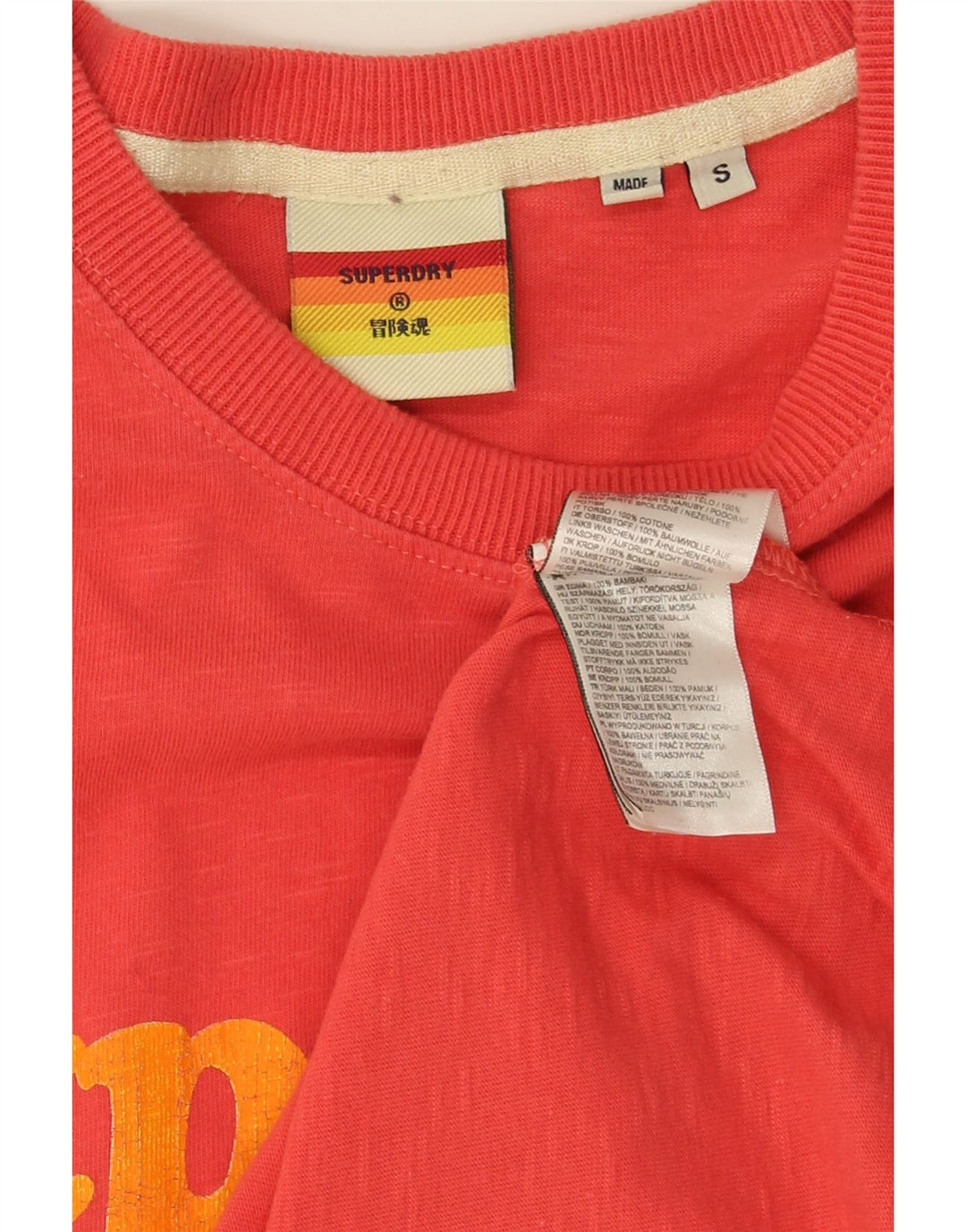 Superdry Grafisk T-shirt top til mænd, lille rød bomuld