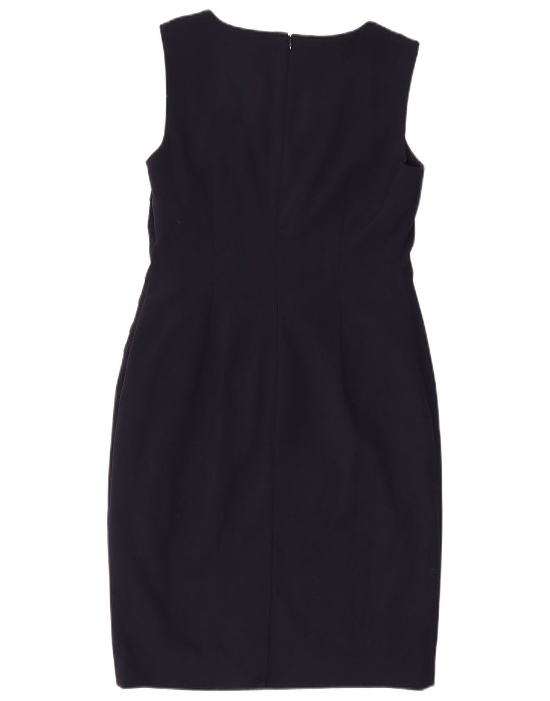 Calvin Klein Dame Ærmeløs Skede Kjole US 8 Medium Navy Blue Polyester