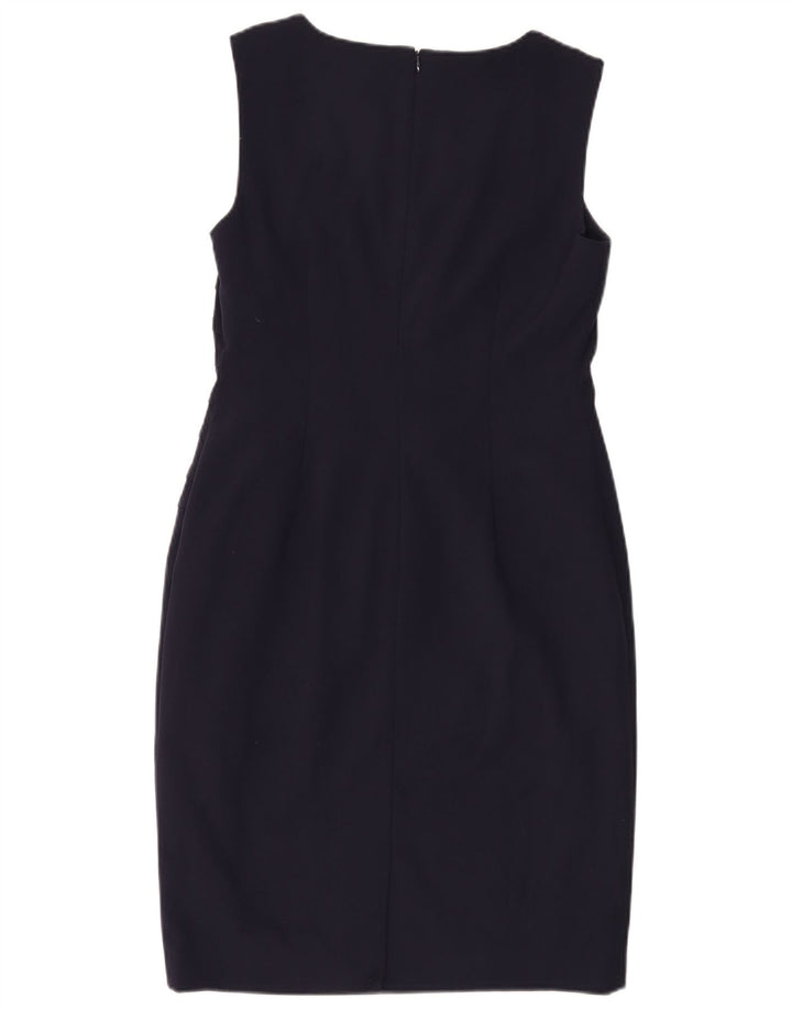 Calvin Klein Dame Ærmeløs Skede Kjole US 8 Medium Navy Blue Polyester