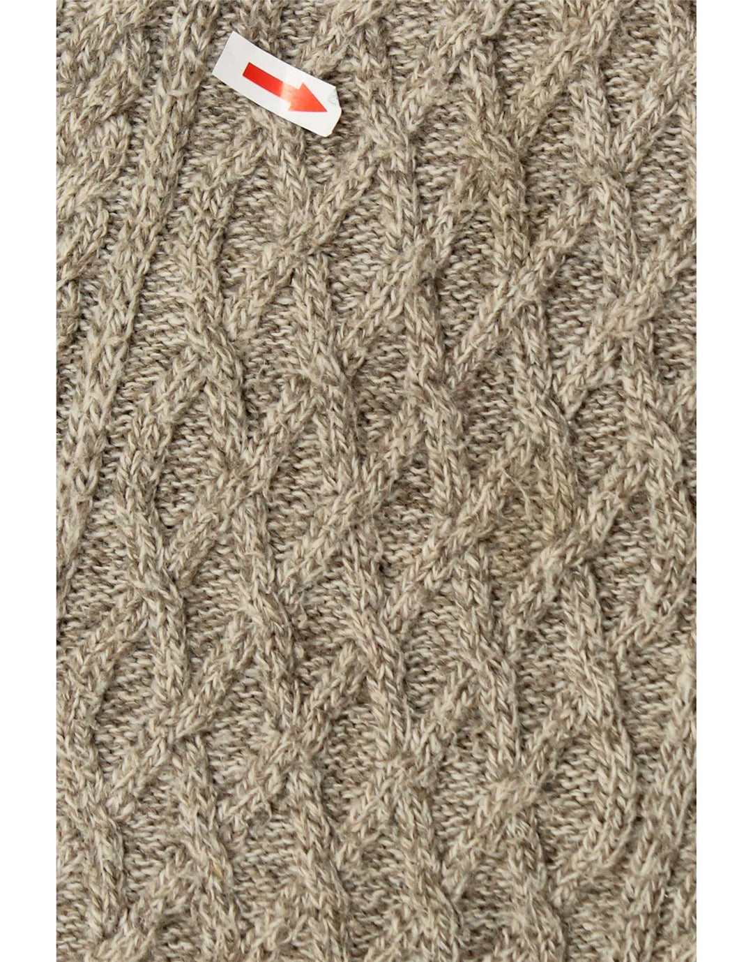 Zara Herre Sjal Hals Jumper Sweater Medium Beige Flecked Acryl