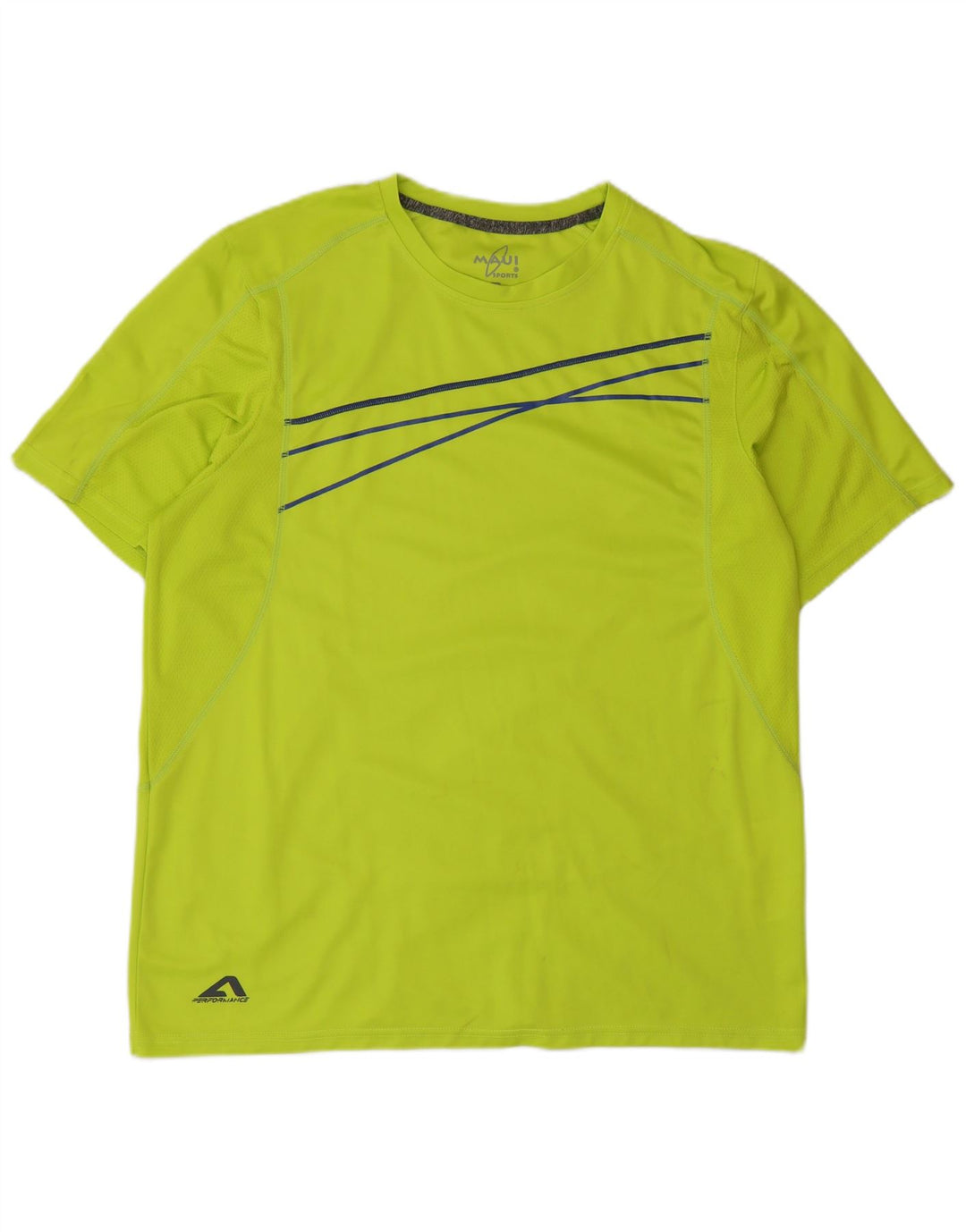 Maui Maui Herre T-Shirt Top XL Grøn Stribet Polyester