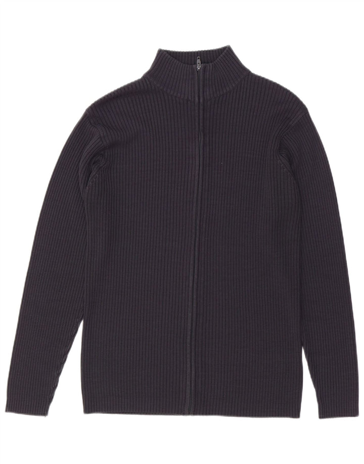VINTAGE Herre cardigan sweater Stor marineblå akryl
