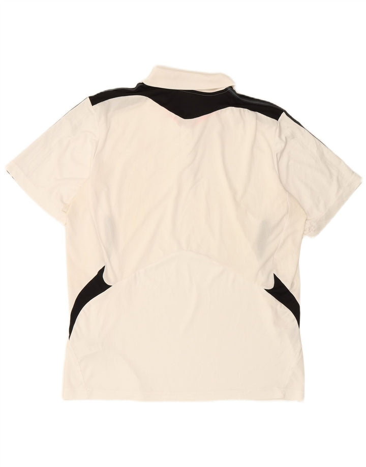 ADIDAS Herre Climacool Polo Shirt XL Hvid Colourblock Polyester