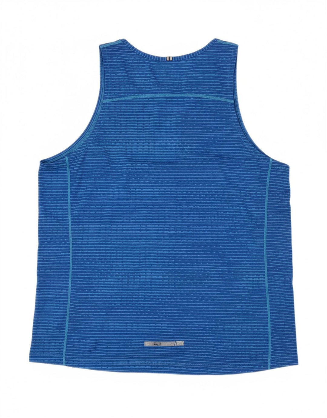 NIKE Womens Dri Fit Vest Top UK 18 XL Blue Striped