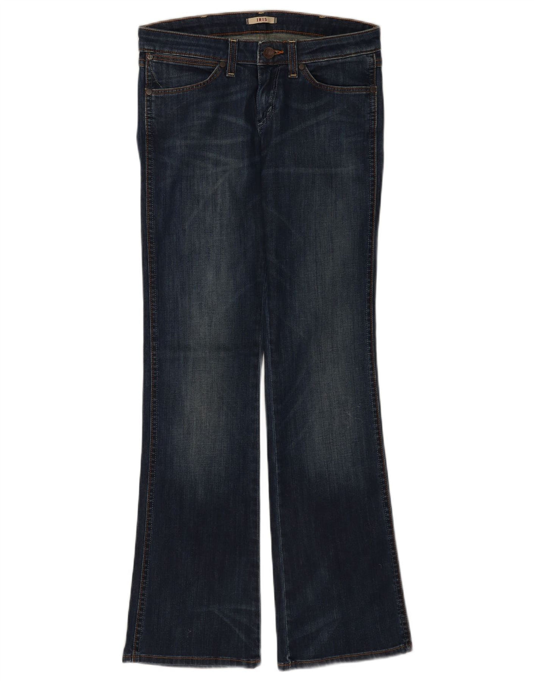 Wrangler Dame Iris Bootcut Jeans W27 L32 Marineblå Bomuld