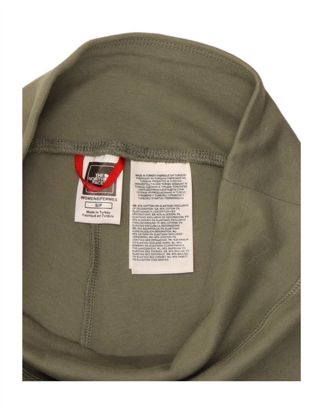 THE NORTH FACE Womens Leggings UK 8 Small  Khaki Cotton