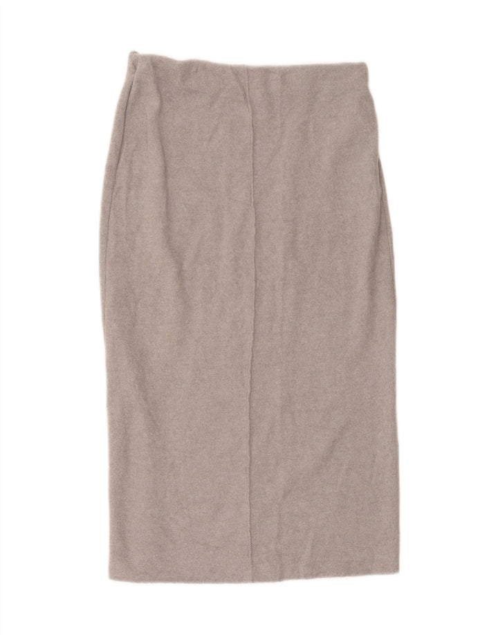 Zara Midi Nederdel Medium W28 Grå Flecked Polyester