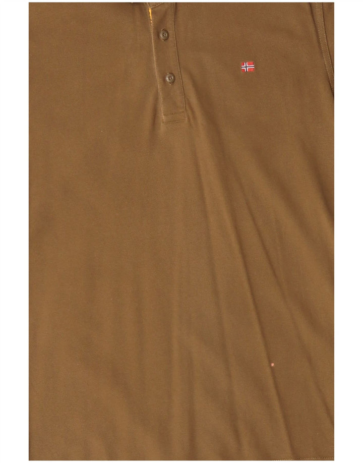 Napapijri Herre poloshirt Stor Khaki Bomuld