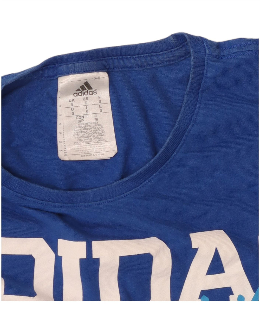 Adidas Grafisk T-shirt top til mænd, lille blå bomuld