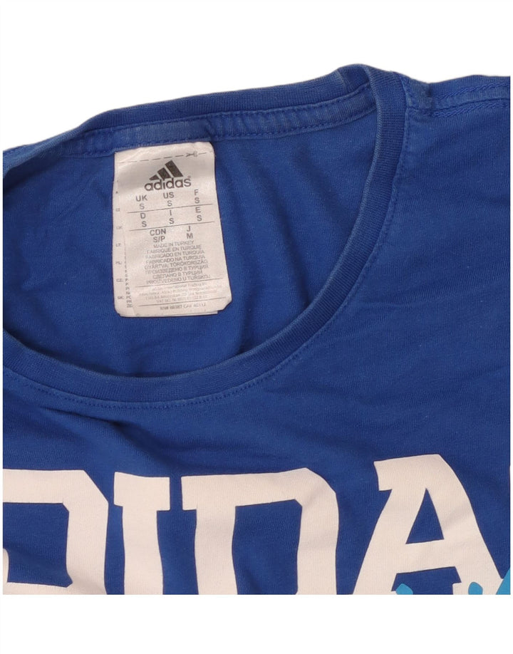 Adidas Grafisk T-shirt top til mænd, lille blå bomuld