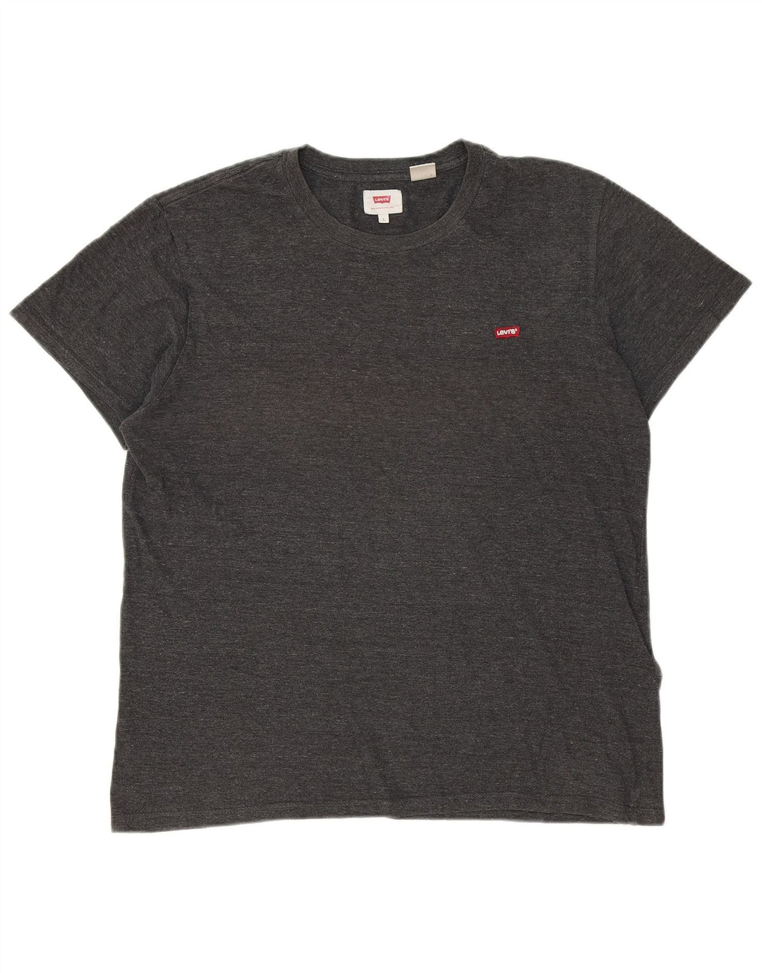 LEVI'S Mens T-Shirt Top Large Grey Flecked Cotton