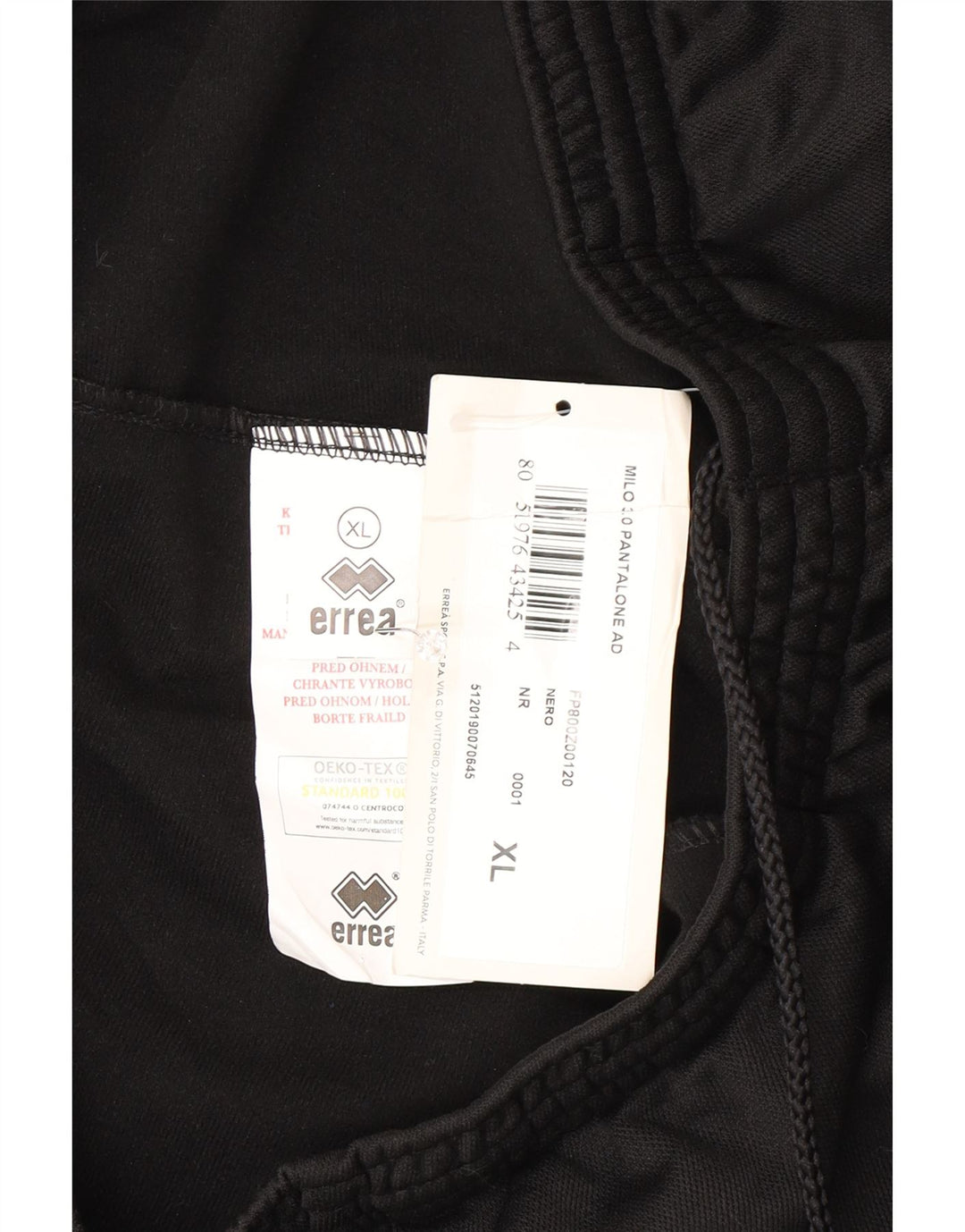 Errea Herre træningsdragt Bukser Joggers XL Sort Polyester