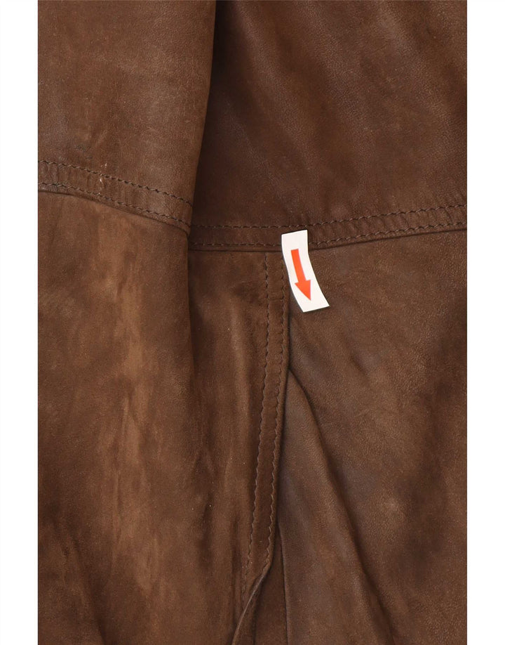 Vintage Herre Bomber Læderjakke UK 42 XL Brun