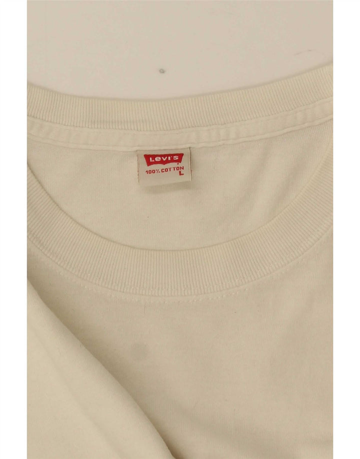 Levi's Herre Top Langærmet Stor hvid Bomuld