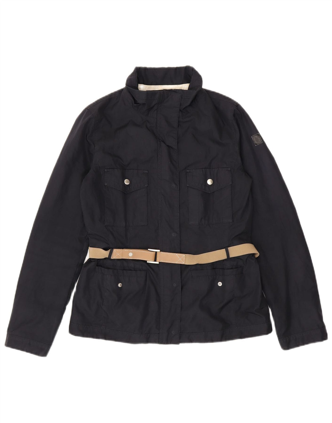 Marina Yachting Womens Utility Jacket IT 40 Small Navy Blue Polyester
