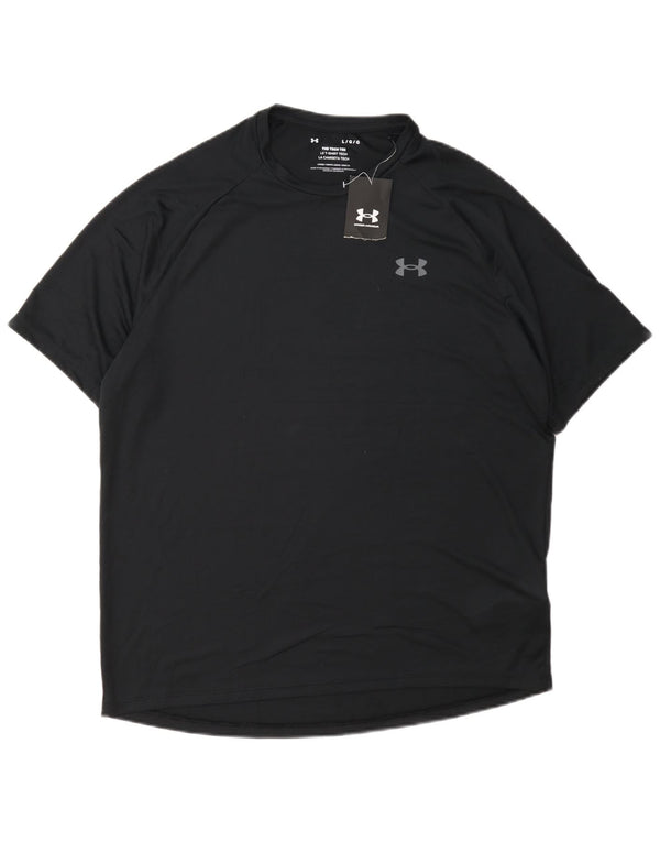 Under Armour Mens T-Shirt Top Large Black Polyester