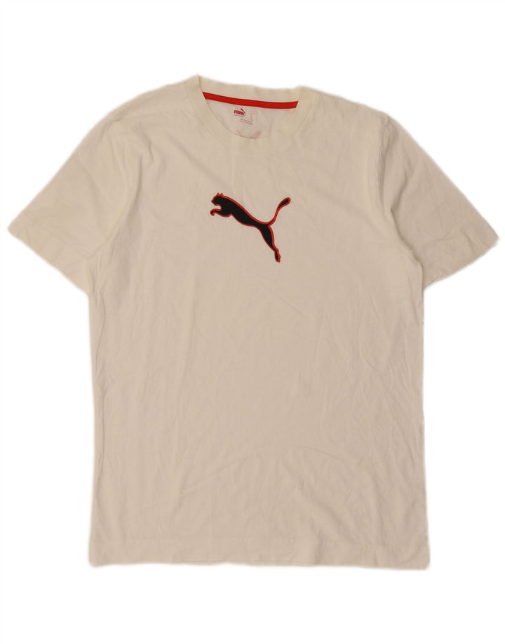 Puma Herre Grafisk T-Shirt Top Stor Hvid