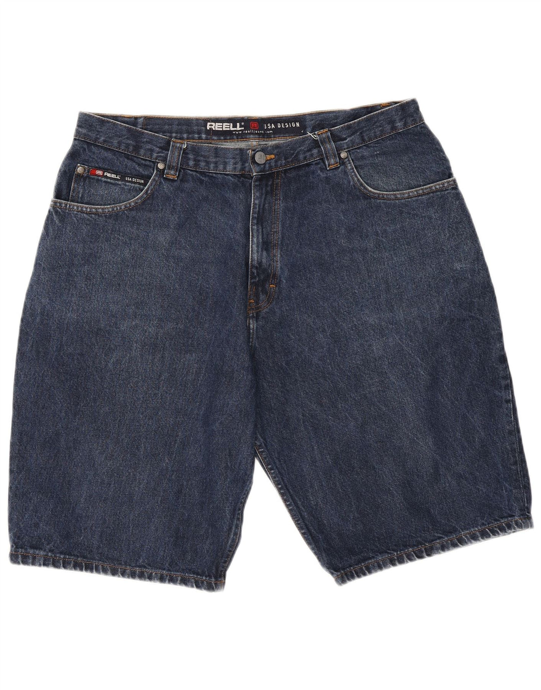 Vintage denimshorts til mænd W38 XL blå bomuld