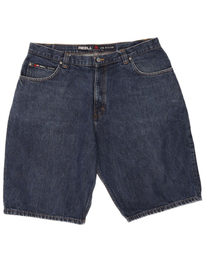 Vintage denimshorts til mænd W38 XL blå bomuld
