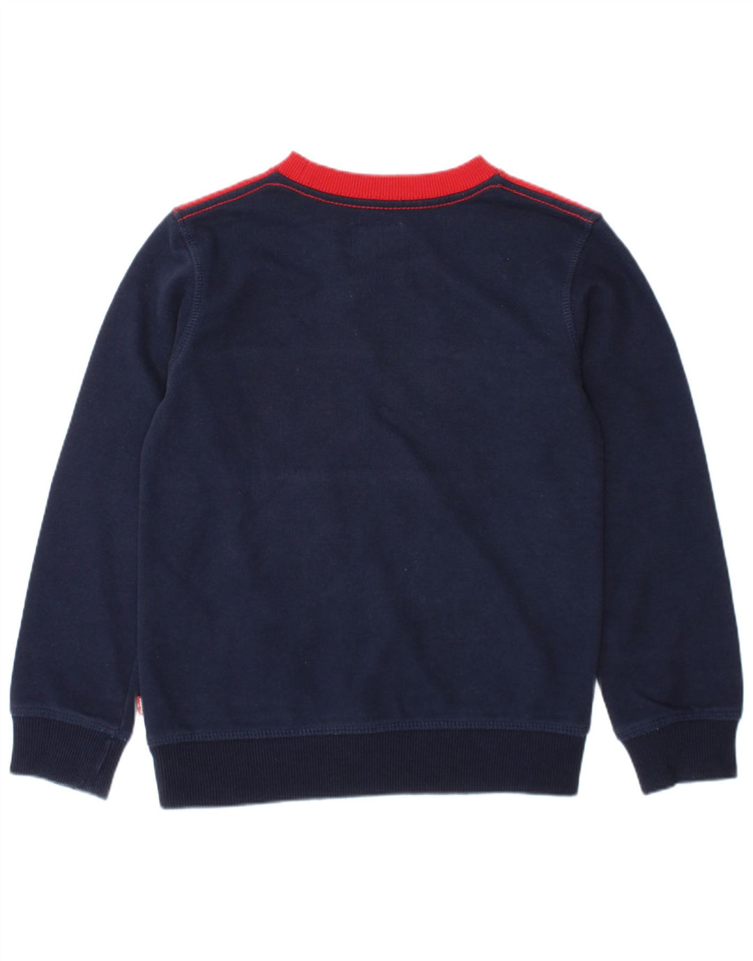 Levi's Boys Sweatshirt Jumper 4-5 år Navy Blue Colourblock Classic