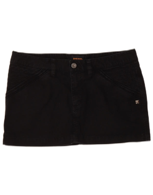 Diesel Dame Mini Denim Nederdel W29 Medium Sort Bomuld