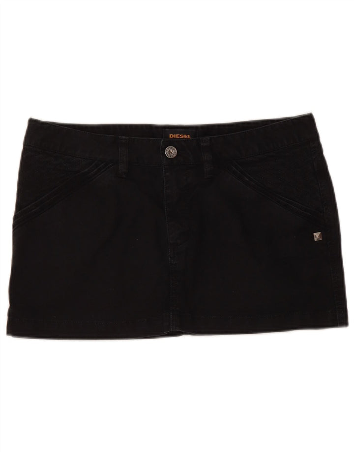 Diesel Dame Mini Denim Nederdel W29 Medium Sort Bomuld