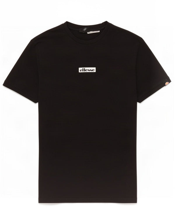 Ellesse Herre Grafisk T-Shirt Top Lille Sort Bomuld