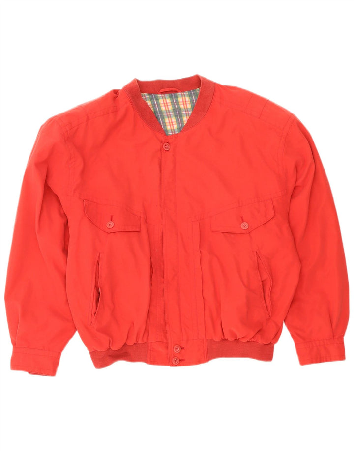 Vintage Herre Bomber Jacket UK 40 Large Red