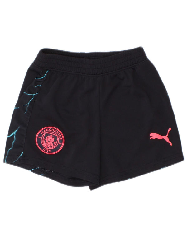 Puma Boys Manchester City grafiske sportsshorts 2-3 år sort polyester