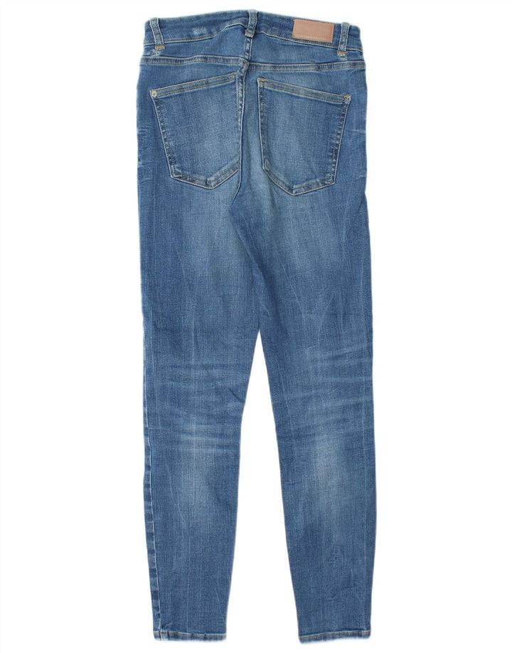 Zara Dame Distressed Skinny Jeans W26 L26 Blå