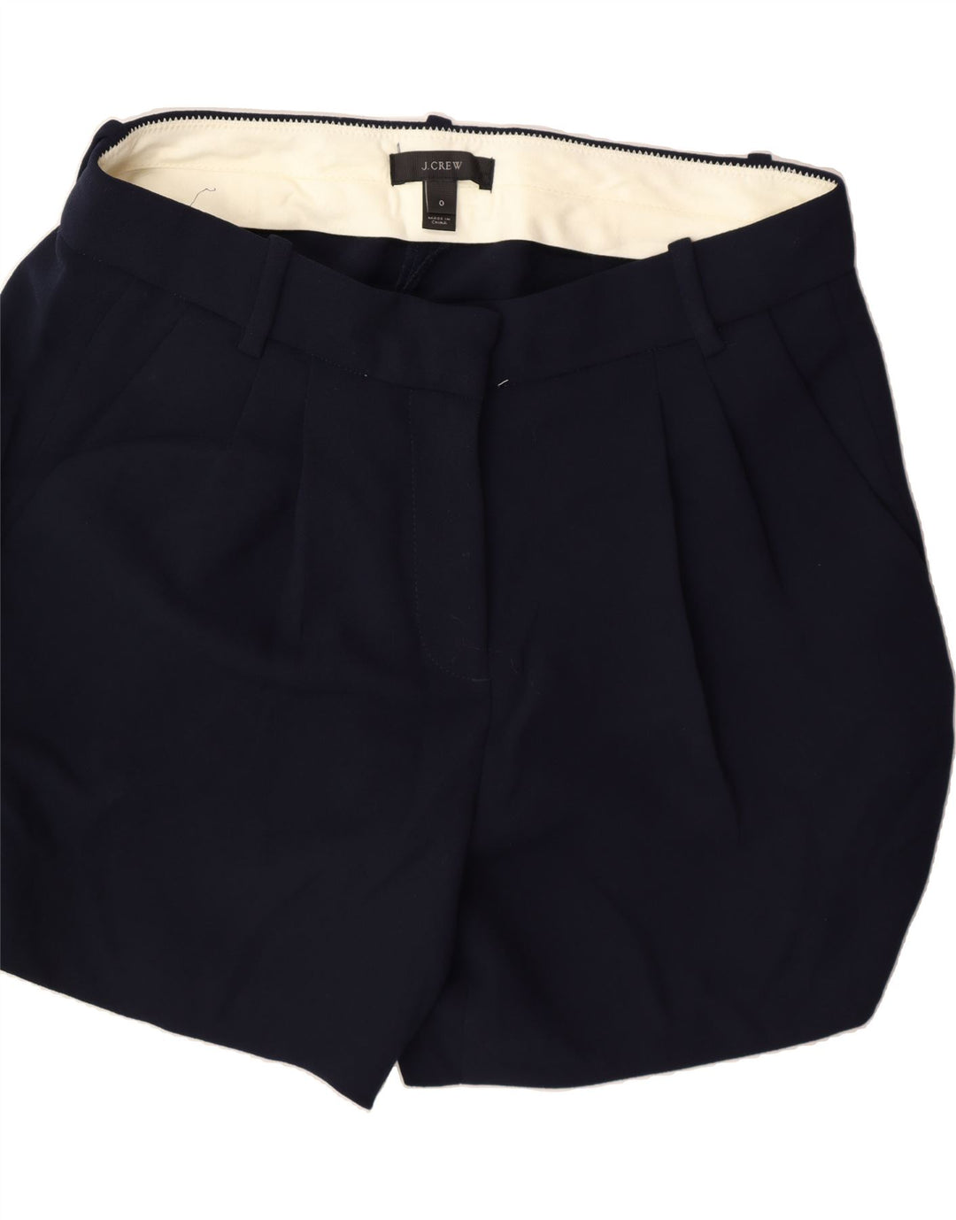 J. CREW Womens Pegged Chino Shorts US 0 XS W28  Navy Blue Polyester Vintage J. Crew and Second-Hand J. Crew from Messina Hembry 