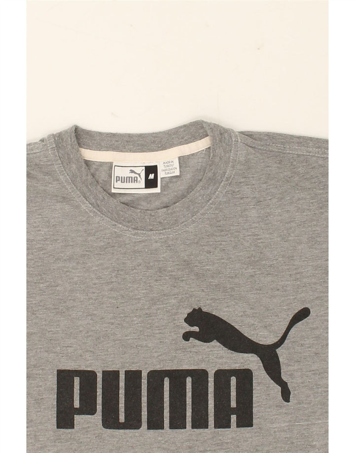 PUMA Mens Graphic T-Shirt Top Medium Grey Cotton Vintage Puma and Second-Hand Puma from Messina Hembry 