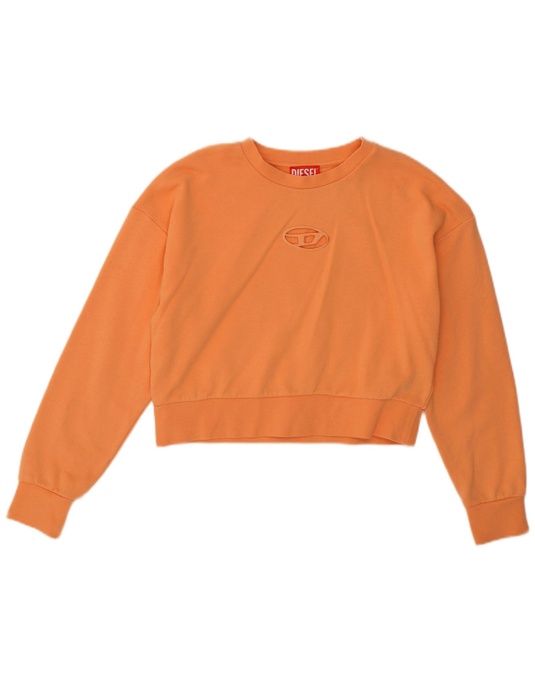 Diesel Girls Graphic Crop Sweatshirt Jumper 11-12 år Orange Bomuld