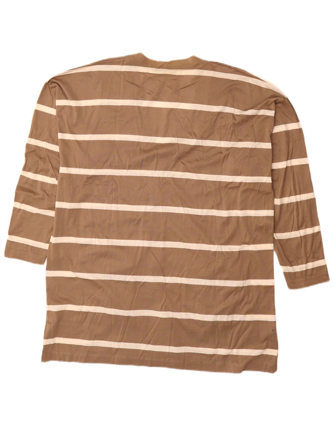 PIERRE CARDIN Dame Longline Cardigan Sweater IT 44 Medium Brun Stribet