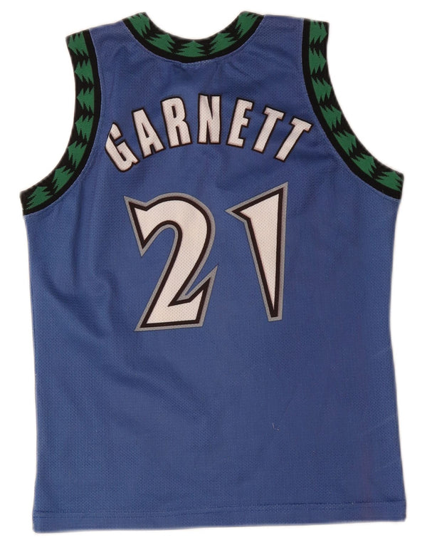 Champion Boys Timberwolves Grafisk Vest Top 5-6 År Blå Geometrisk