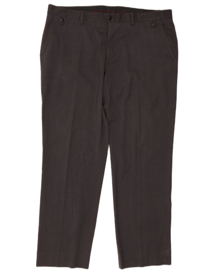 Zara Herre Lige Chinobukser EU 48 XL W38 L29 Grå Polyester