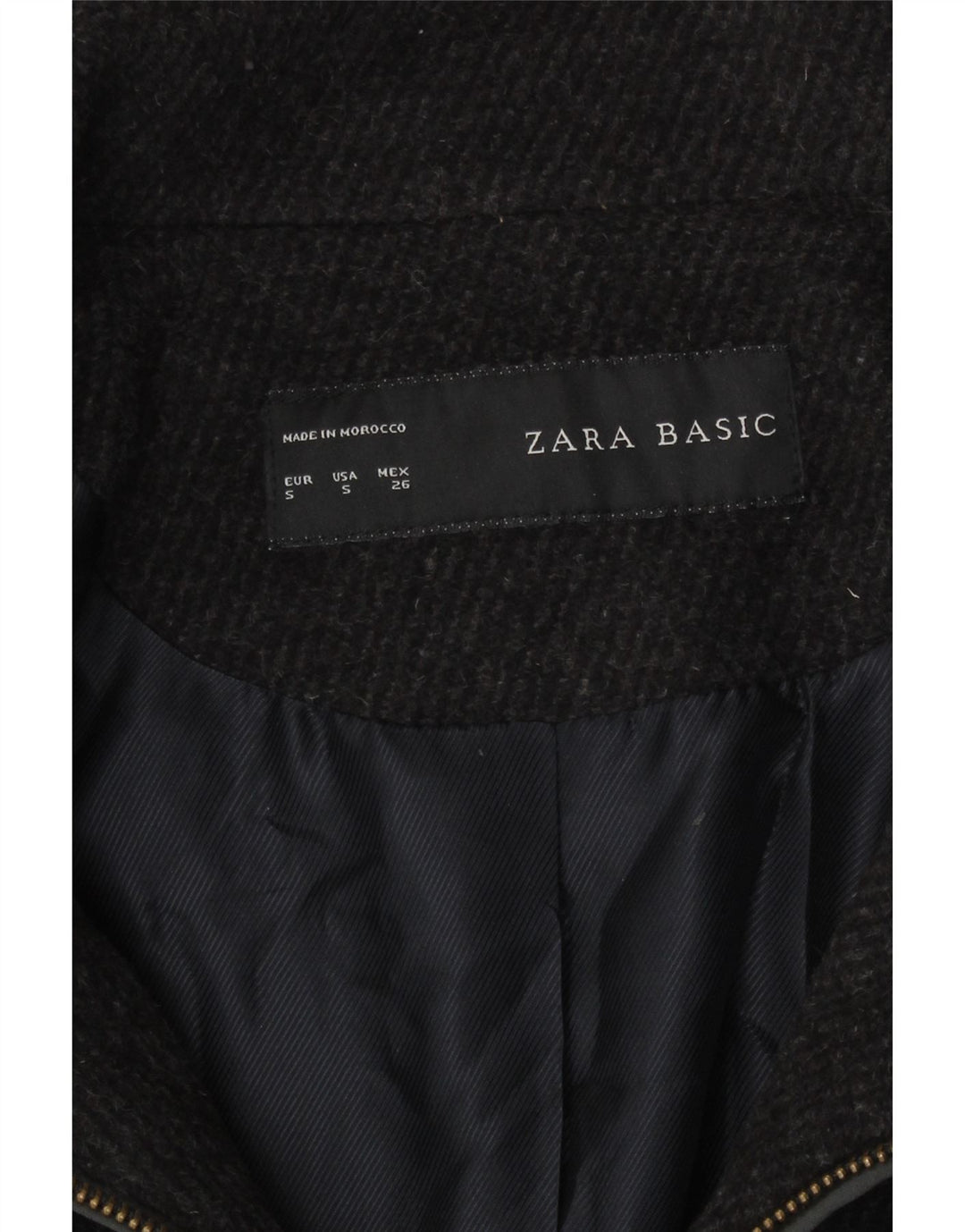 Zara Dame Overfrakke UK 10 Lille Grå