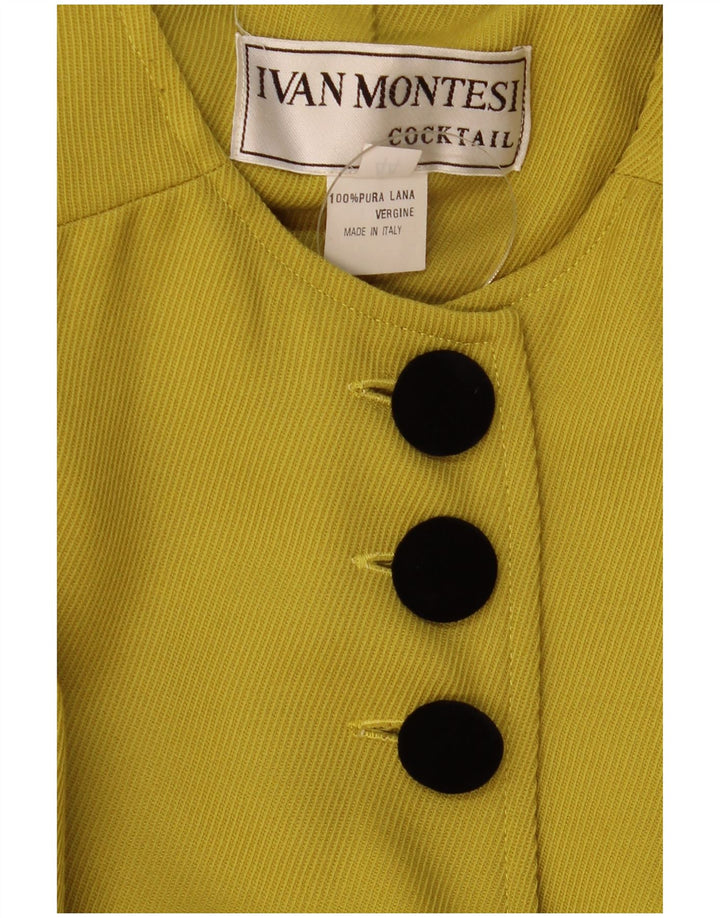 Vintage oversize overfrakke til kvinder IT 44 Medium Yellow Wool