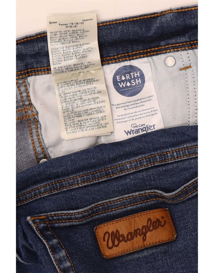 Wrangler Herre Texas Straight Jeans W40 L32 Blå Bomuld