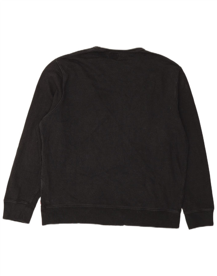 LEVI'S Mens Graphic Sweatshirt Jumper XL Black Cotton