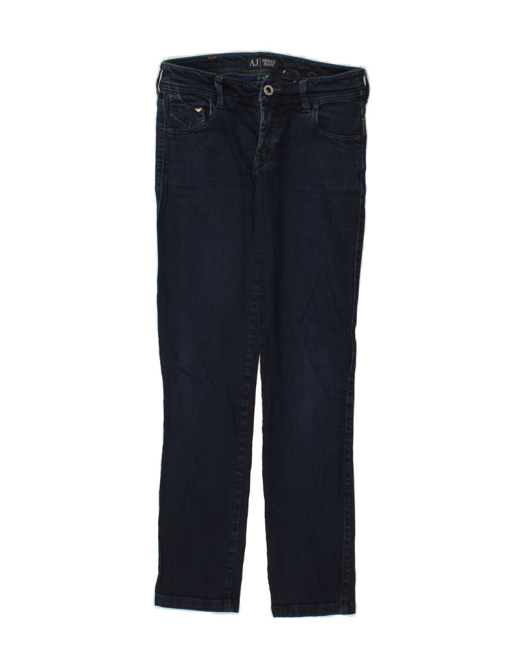 ARMANI Womens Slim Jeans W25 L27  Navy Blue Cotton Vintage Armani and Second-Hand Armani from Messina Hembry 
