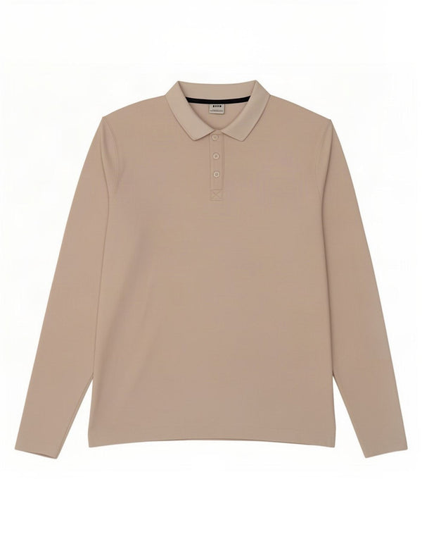 Helly Hansen Langærmet Polo Shirt til mænd XL Beige Polyamid