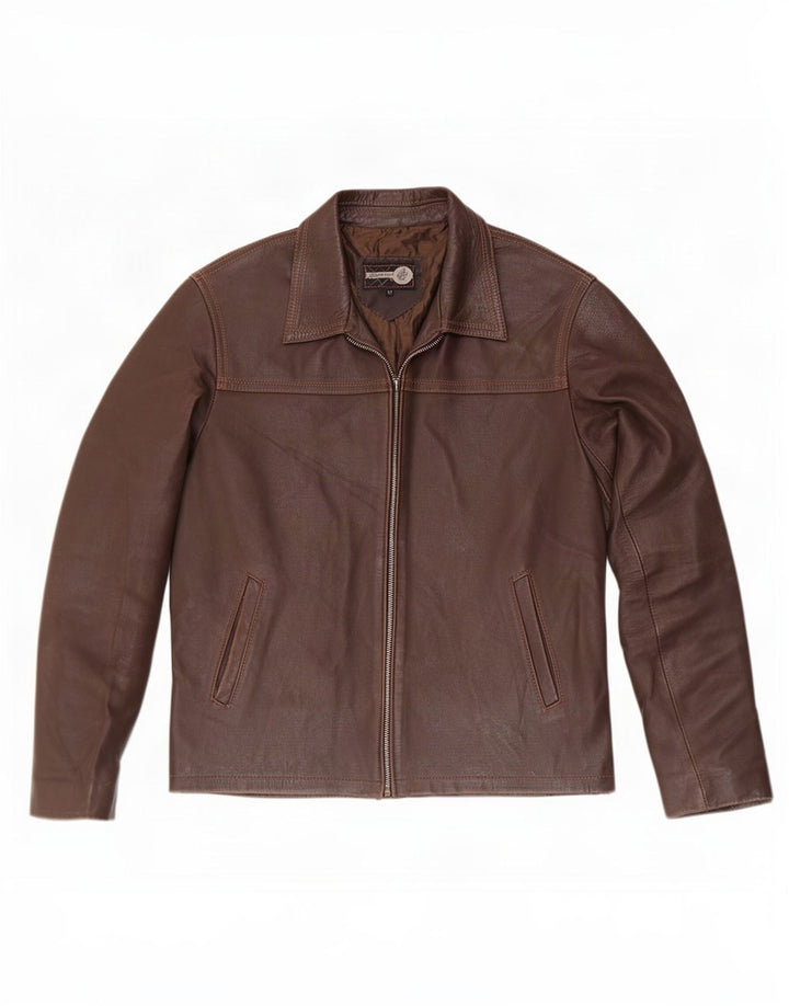 Vintage herre læderjakke IT 52 XL Brun