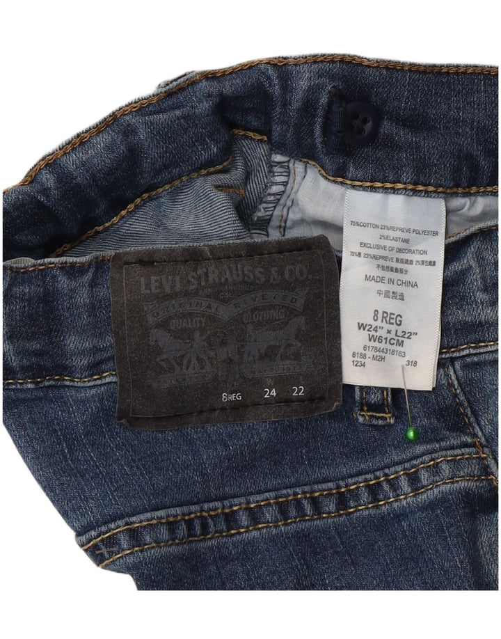 Levi's Boys 511 Slim Jeans 7-8 år W24 L22 Blå Bomuld