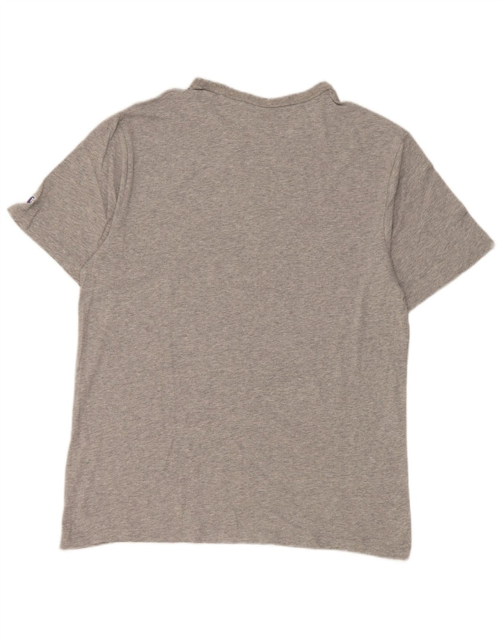 Champion Herre grafisk T-shirt Top Stor grå flækket bomuld