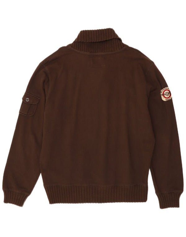 Aviazione Navale Herre Shawl Neck Jumper Sweater 3XL Brun Bomuld